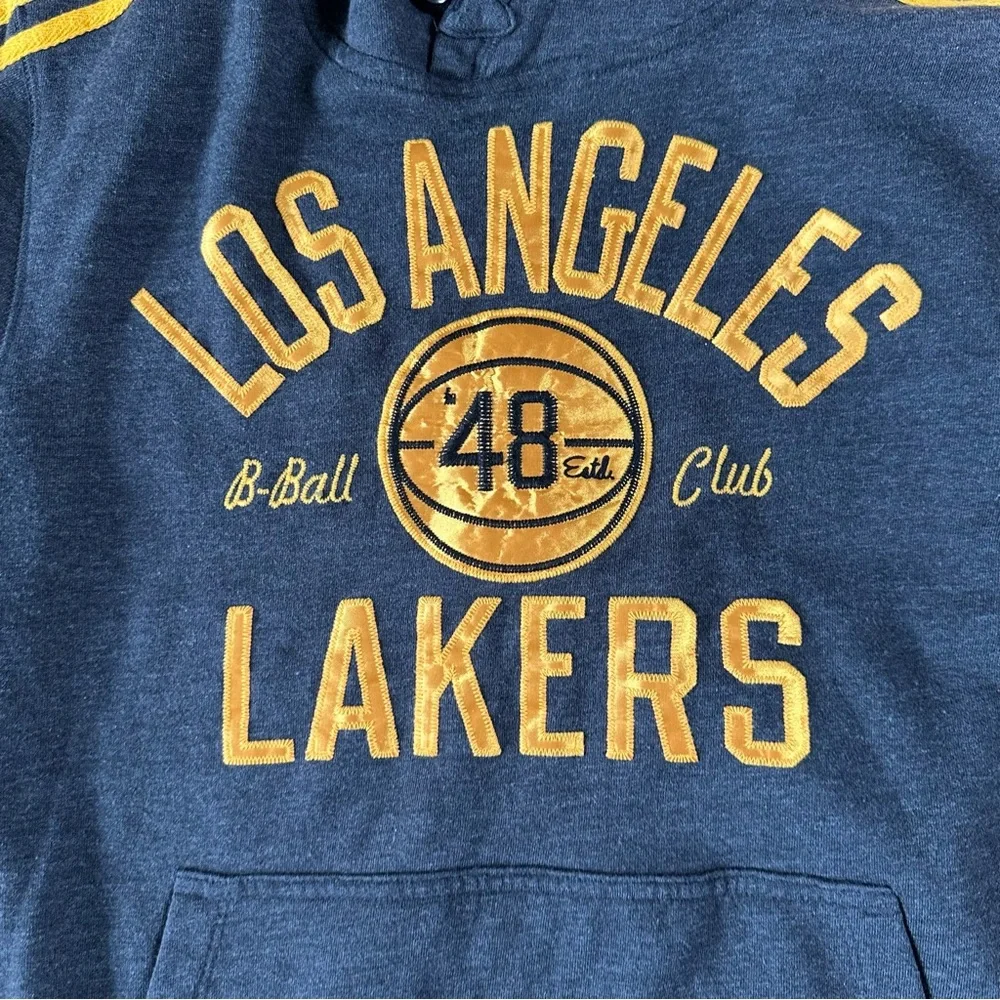 Adidas Los Angeles Lakers Springfield Hoodie Sweatshirt Medium Gray/Gold 2013 LA